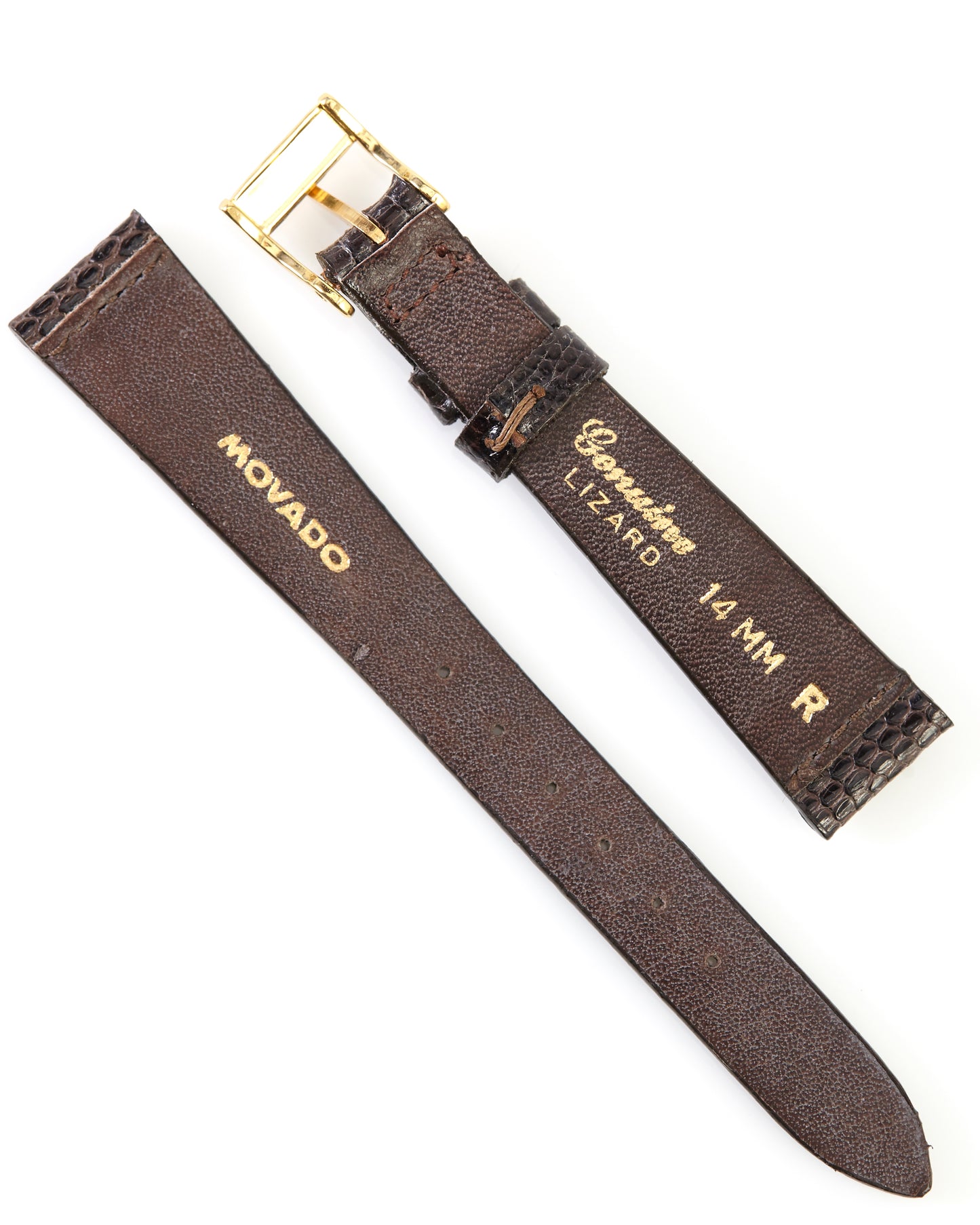 Movado Dark Brown Lizard Strap 14mm x 10mm