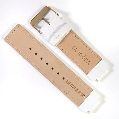 Pandora SW1174 White Leather Strap with Buckle 22mm x 22mm Notched to 14mm