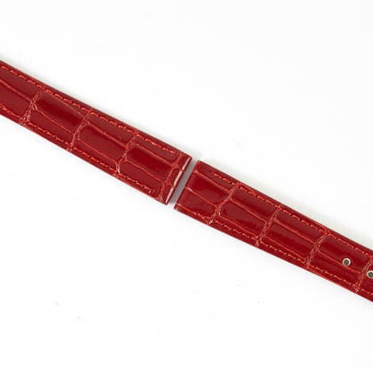 Ecclissi 14mm x 12mm Red Alligator Grain Leather Strap 21890