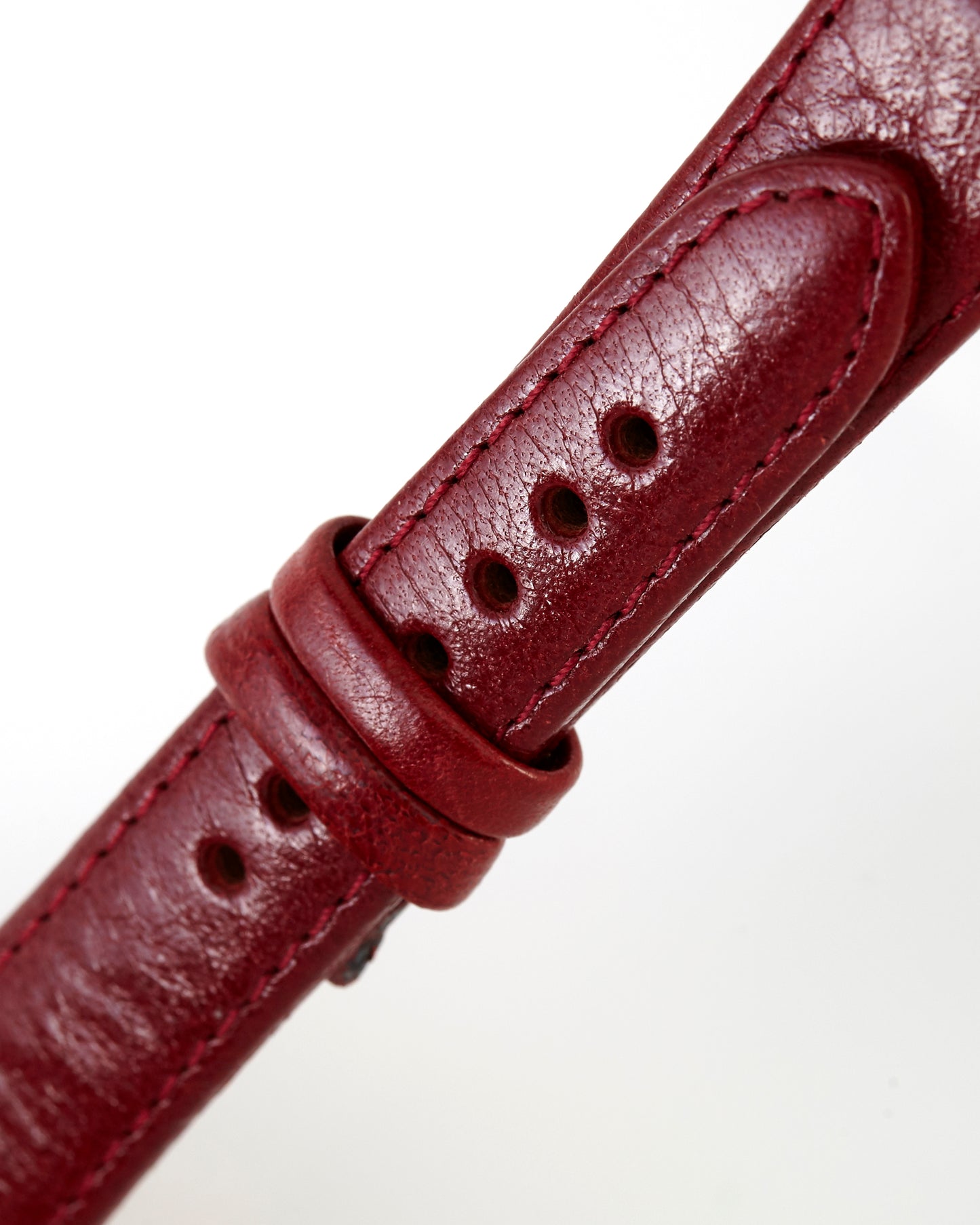 Ecclissi 14mm x 14mm Notched Red Leather Strap 22590