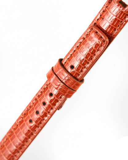 Ecclissi 12mm x 12mm Orange Lizard Strap with notch 2040