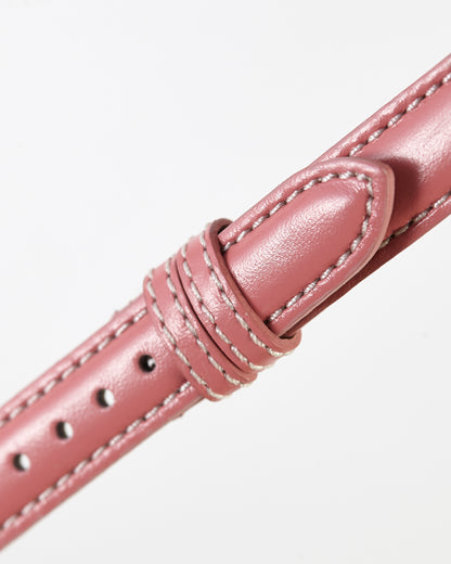 Ecclissi 12mm x 12mm Special Long Length Pink Leather Ladies Strap 23110 23115 23120