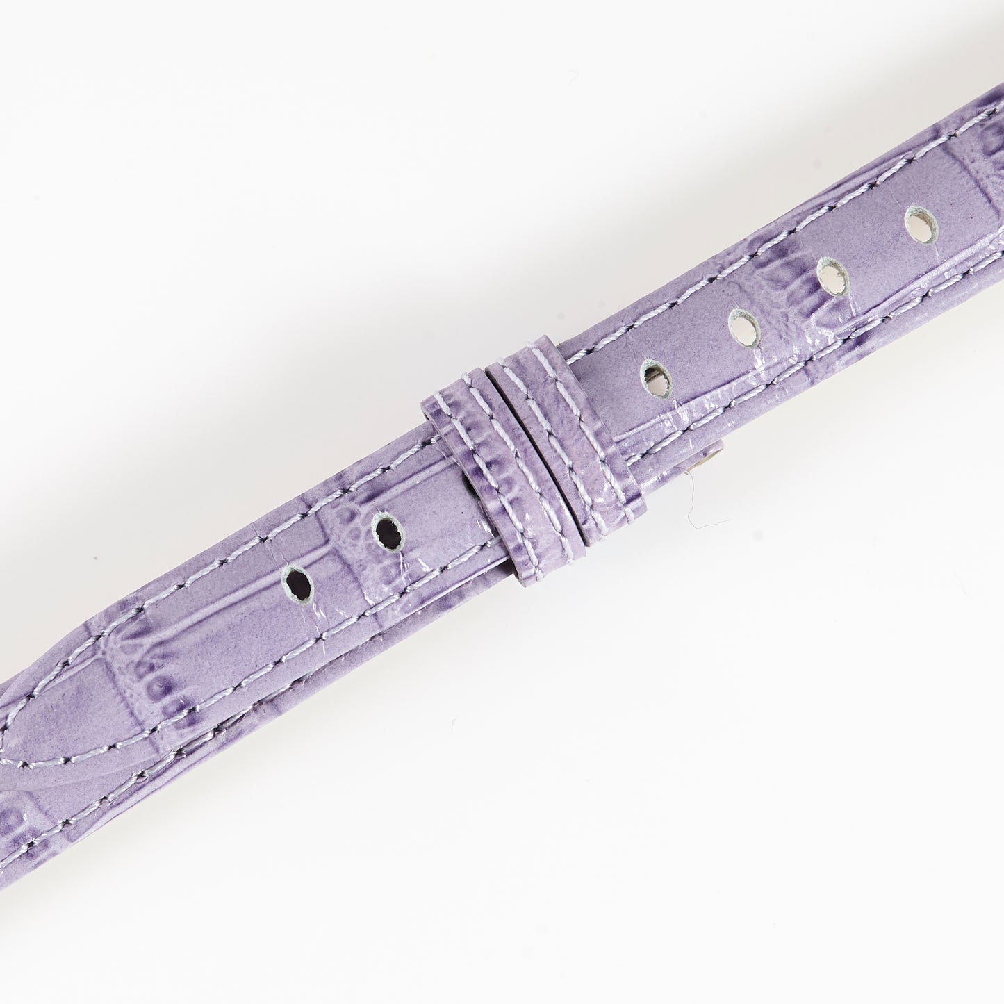 Ecclissi 12.5mm x 11mm Purple Alligator Grain Leather Strap 22910