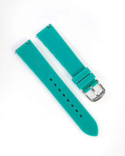 Ecclissi 18mm x 16mm Green Rubber Strap original Buckle 23980