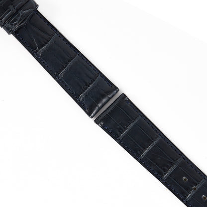 KELEK VERY RARE NOS Original Blue Alligator Strap with KELEK buckle 20mm x 18mm