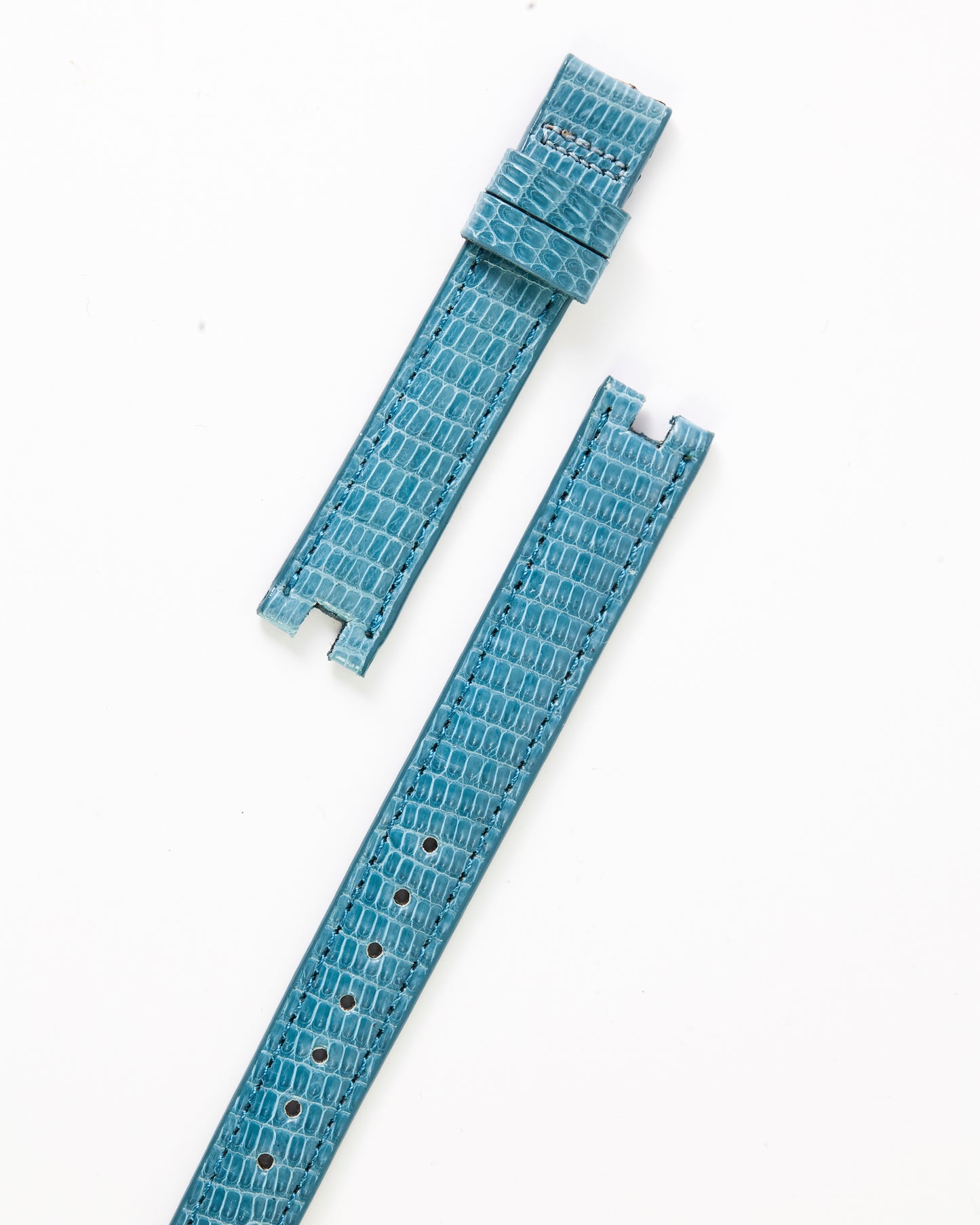 Ecclissi 12mm x 12mm Light Blue Lizard Blue Strap with notch 2040