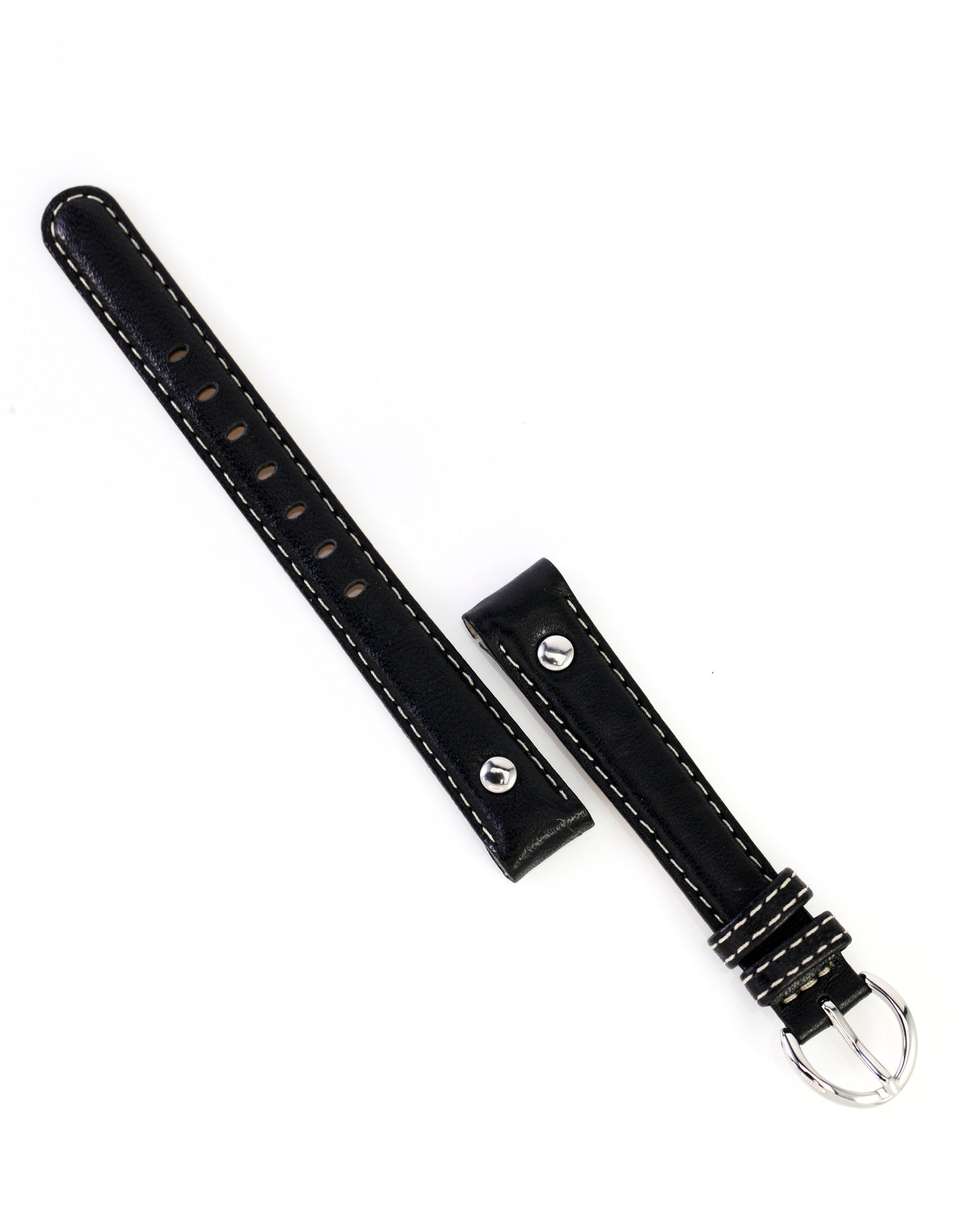 Ecclissi 14mm x 12mm Black Leather Strap original Buckle 23380