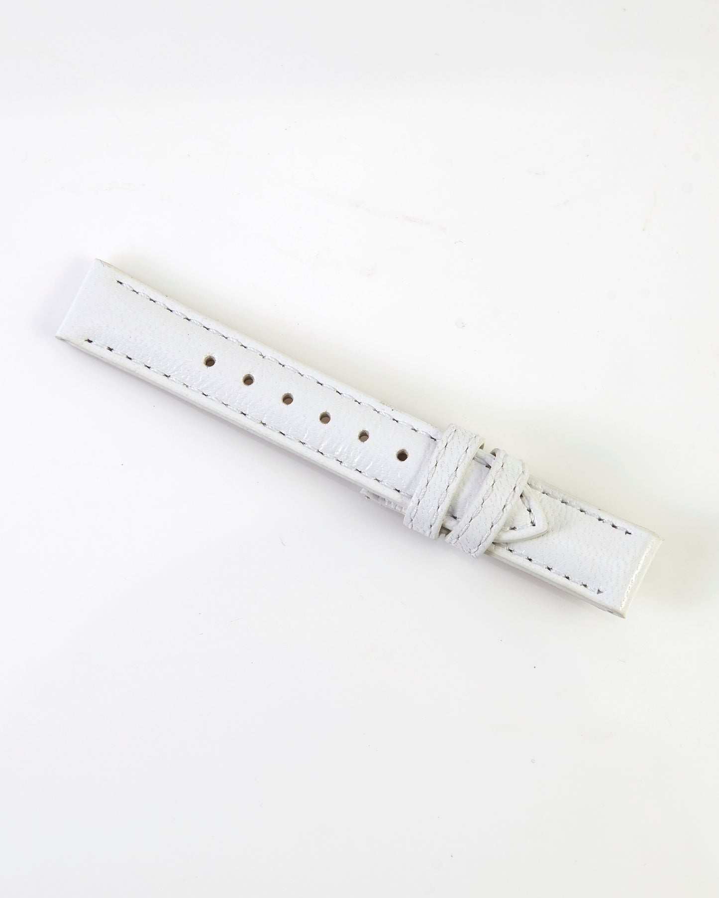 Ecclissi 12mm x 12mm White Leather Ladies Strap 23110 23115 23120