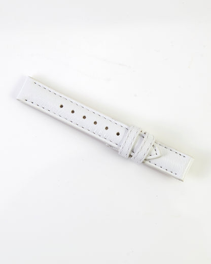 Ecclissi 12mm x 12mm White Leather Ladies Strap 23110 23115 23120