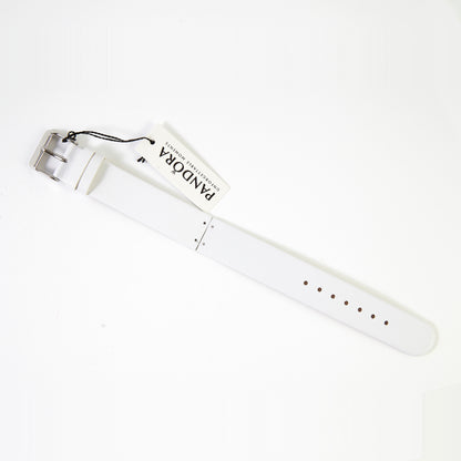 Pandora SW1091 Genuine White Leather Strap with Buckle 18mm x 18mm