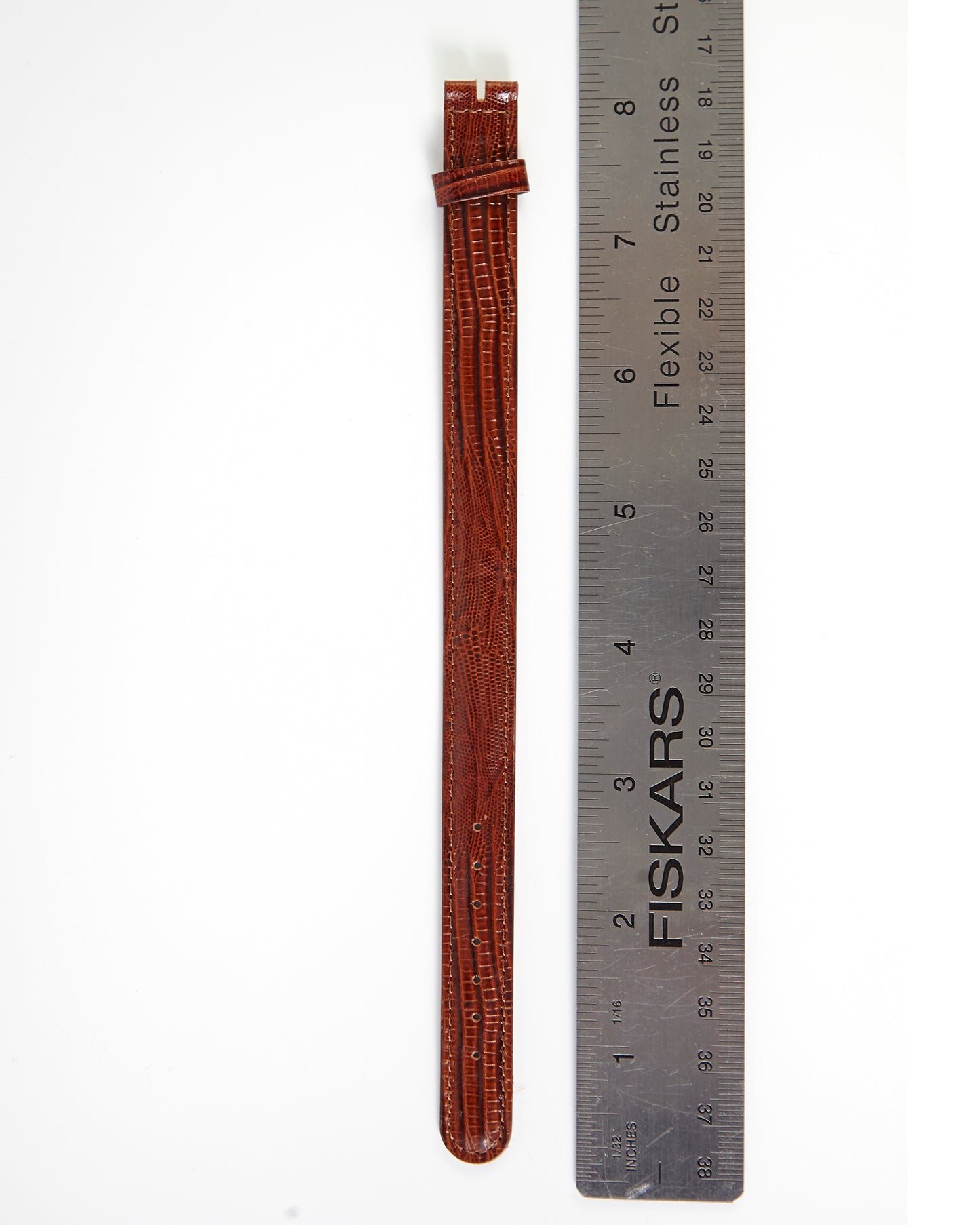 Ecclissi 14mm Brown Lizard Grain Leather One-Piece Strap 15330 22560