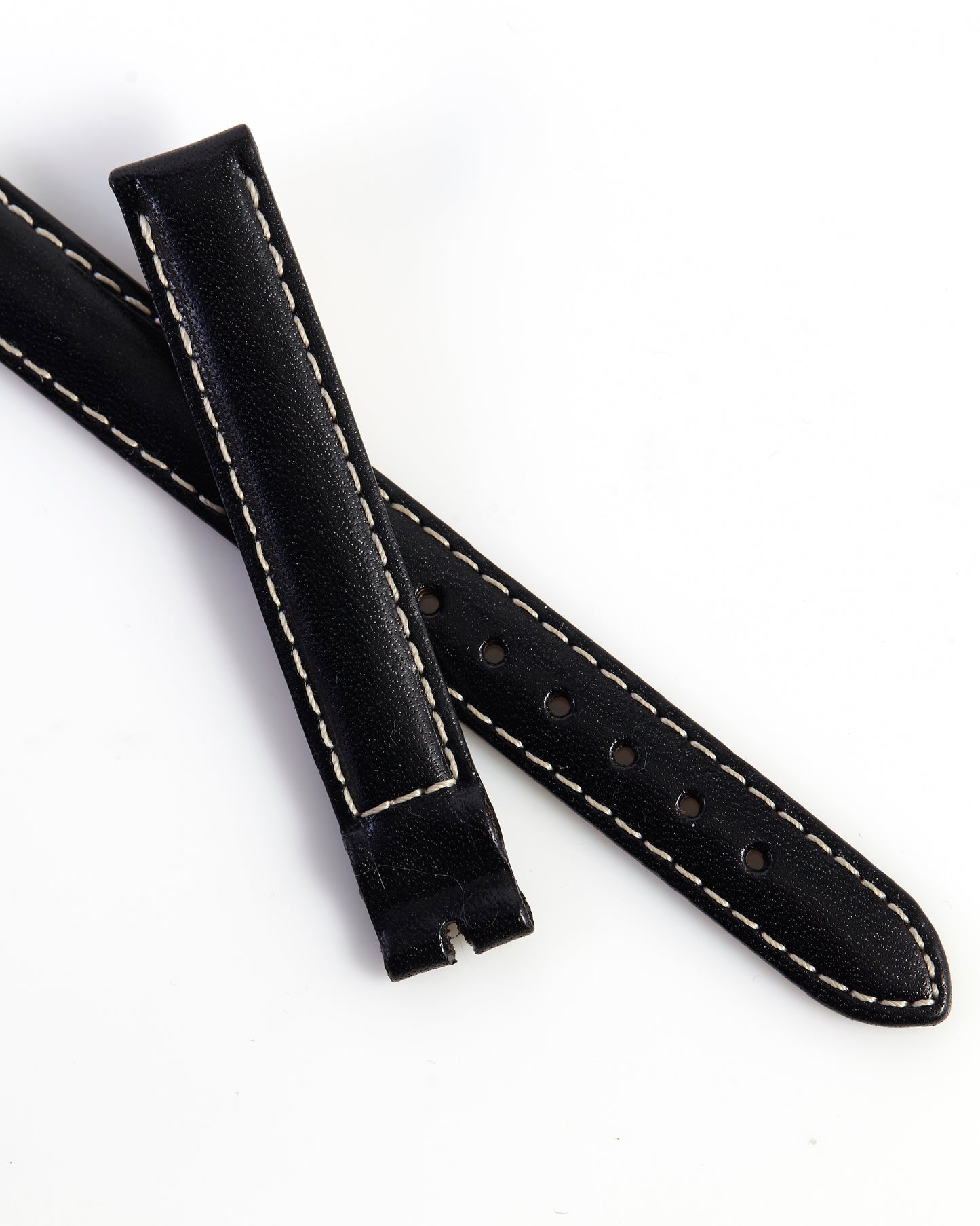 Ecclissi 12mm x 12mm Black Leather Ladies Strap 22600