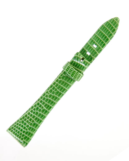 Ecclissi 18mm x 12mm Green Lizard Grain Leather Strap 23230
