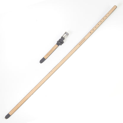 Pandora SW1157 Double Wrap Notched Gray Leather Strap with Steel Buckle 4mm x 6mm