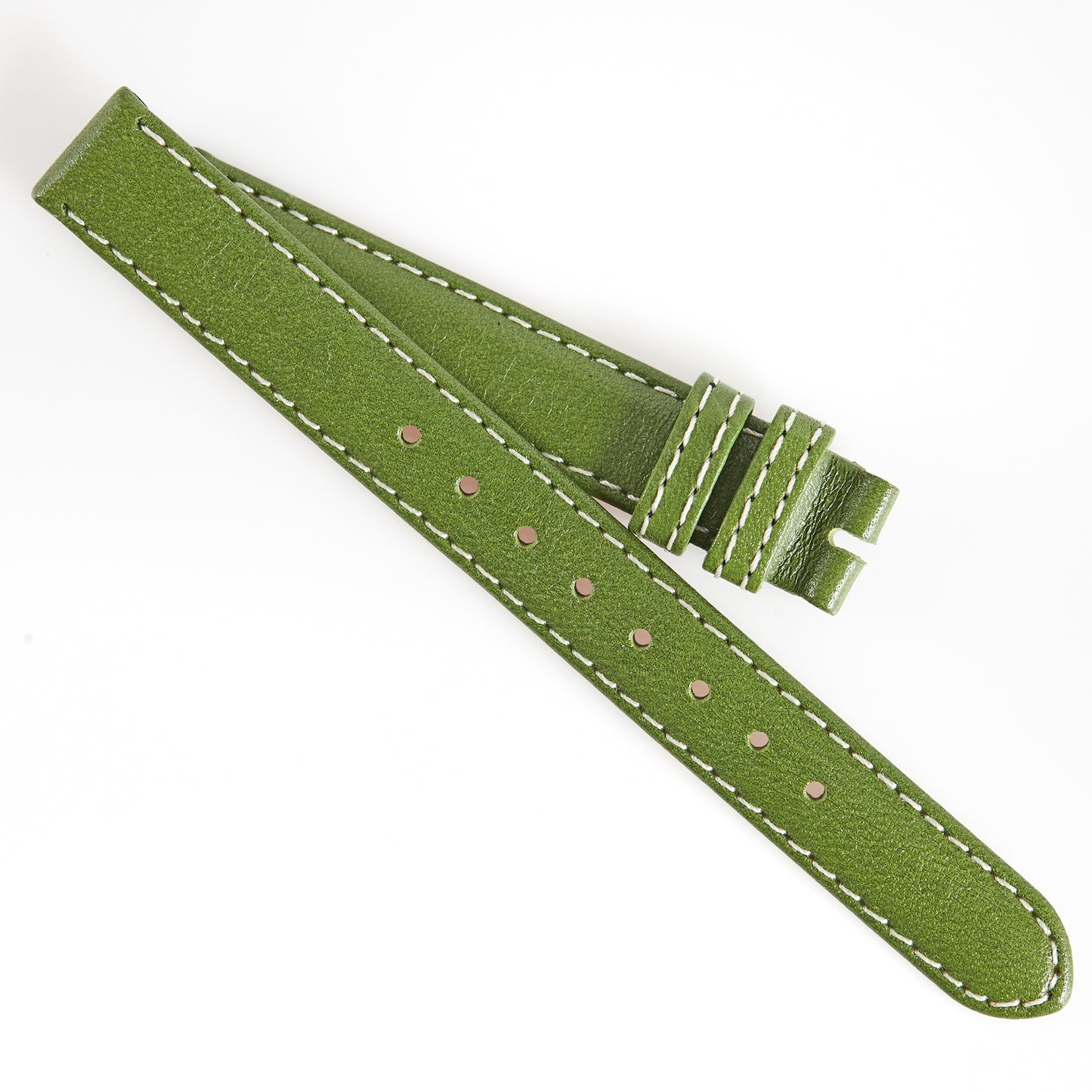 Ecclissi 12mm x 12mm Green Leather Ladies Strap 23680