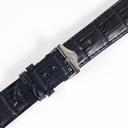 KELEK VERY RARE NOS Original Blue Alligator Strap with KELEK buckle 20mm x 18mm