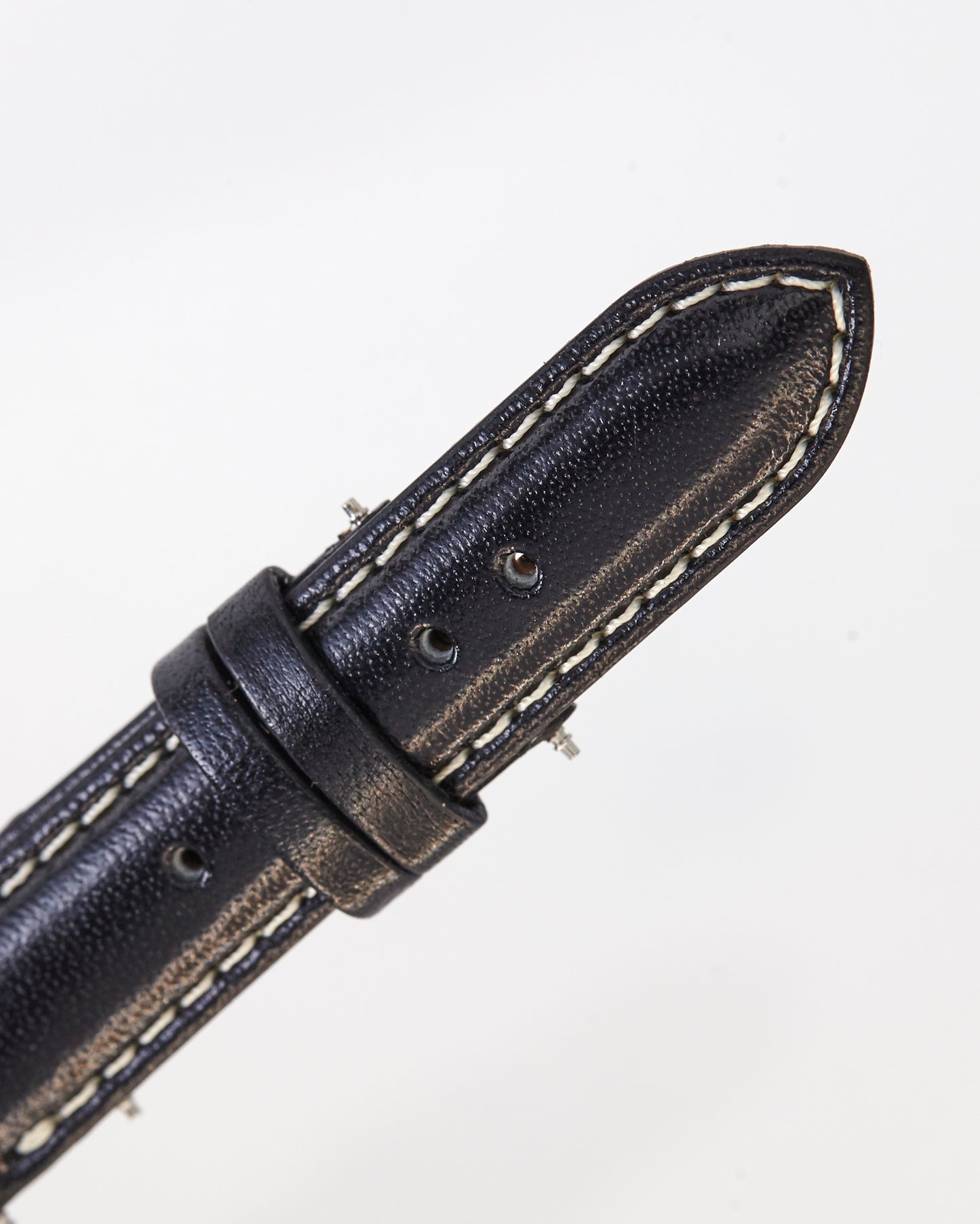 Ecclissi 14mm x 14mm Special Short Length Black Leather Ladies Strap 22695