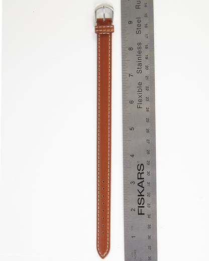Ecclissi 15230 Brown Leather One Piece Strap 14mm x 14mm