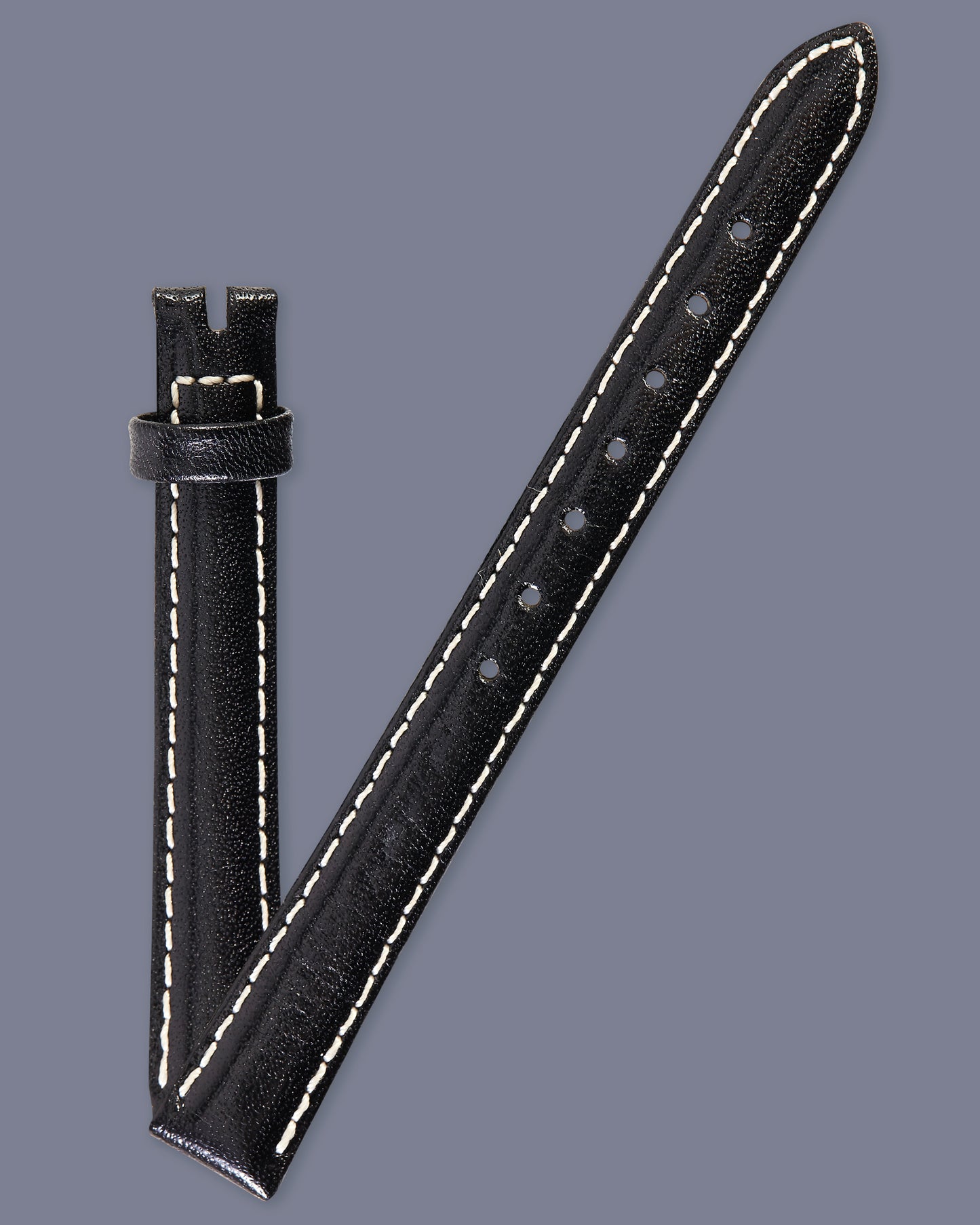 Ecclissi 12mm x 10mm Black Leather Ladies Strap 22480