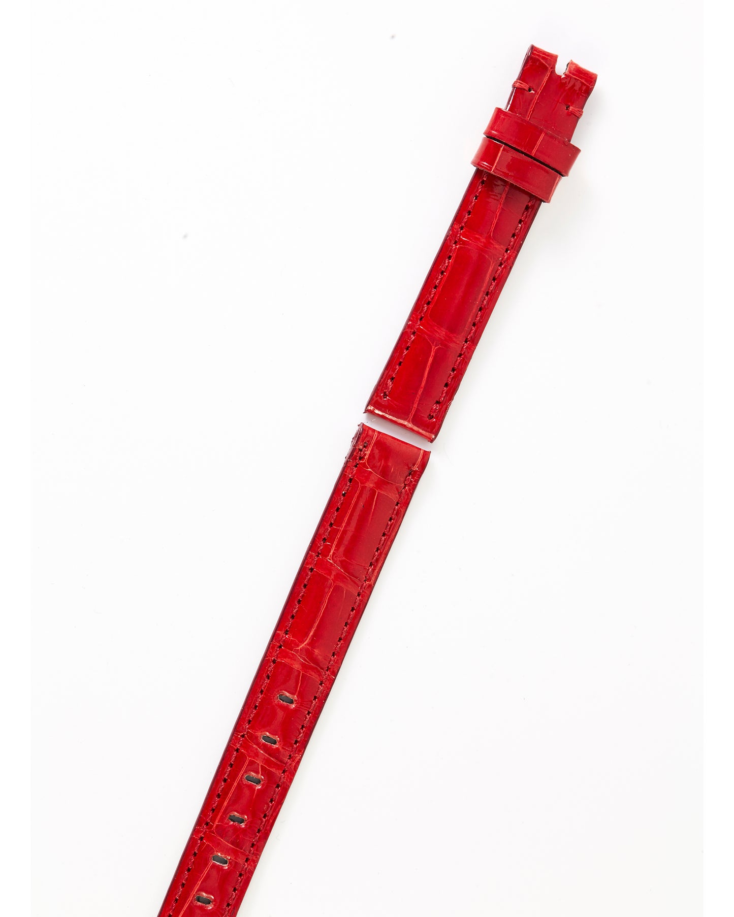 Ecclissi 12mm x 12mm Red Alligator Leather Strap 21900