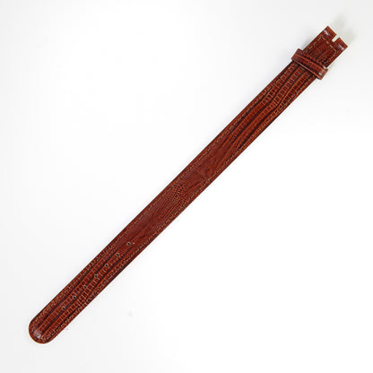 Ecclissi 14mm Brown Lizard Grain Leather One-Piece Strap 15330 22560