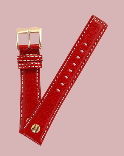 Ecclissi 20mm x 16mm Dark Red Leather Strap original Buckle 80250