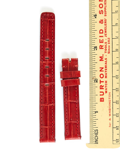 Ecclissi 12mm x 12mm Red Calfskin Leather Strap 21900