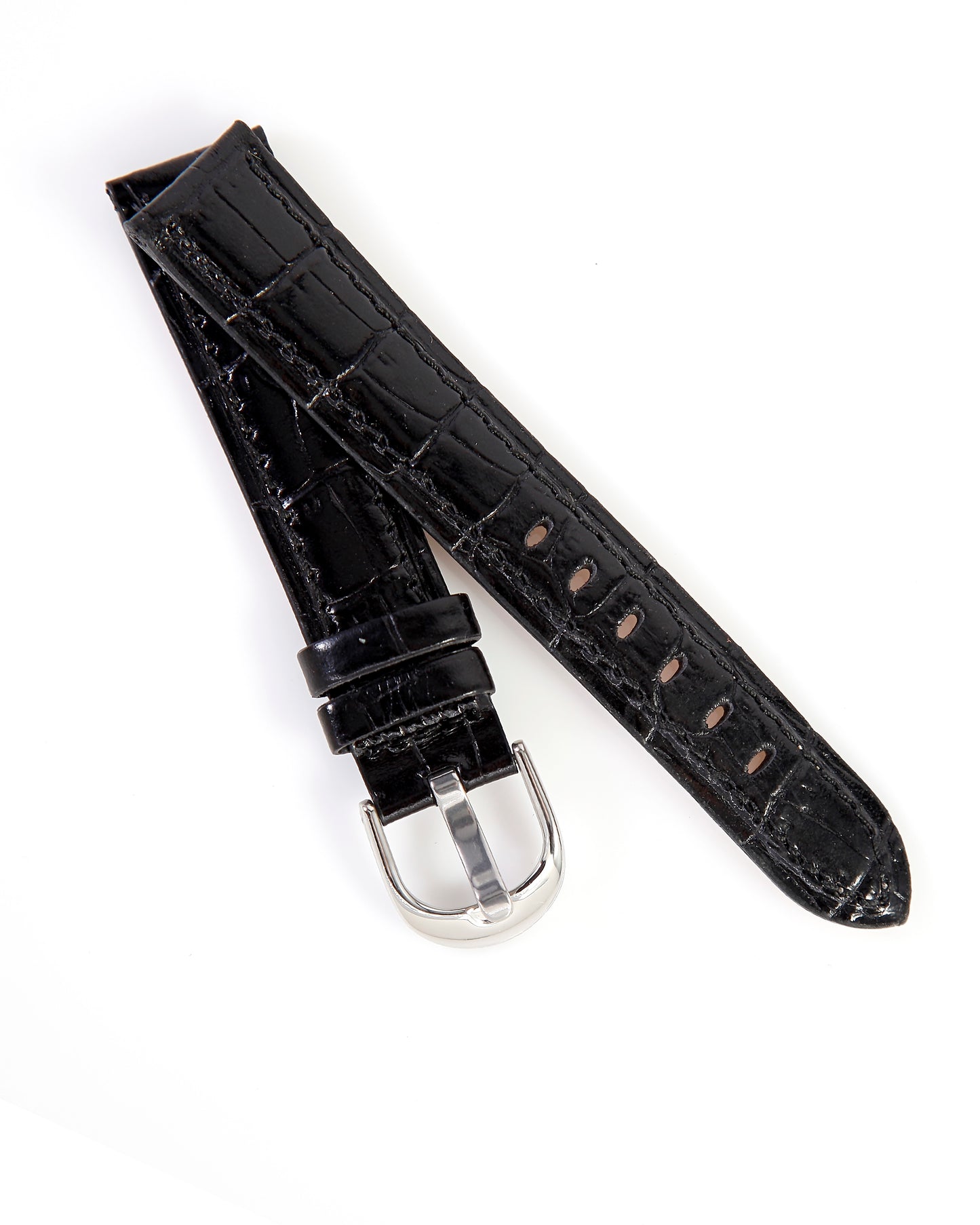 Ecclissi 18mm x 16mm Black Leather Strap original Buckle 75490