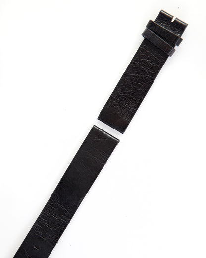 Ecclissi 18mm x 18mm Black Leather Strap 75200