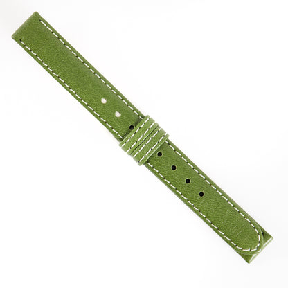 Ecclissi 12mm x 12mm Green Leather Ladies Strap 23680