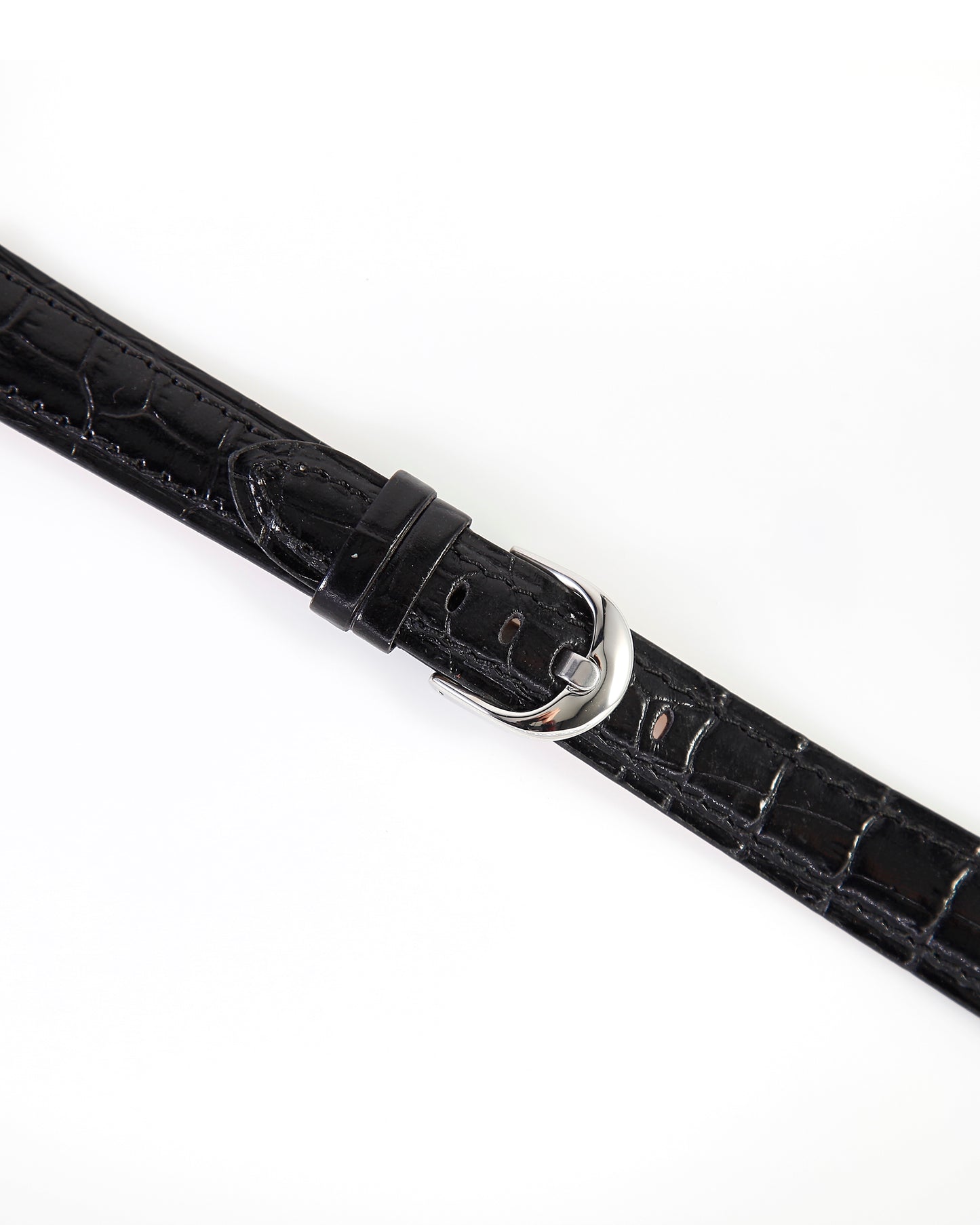 Ecclissi 18mm x 16mm Black Leather Strap original Buckle 75490