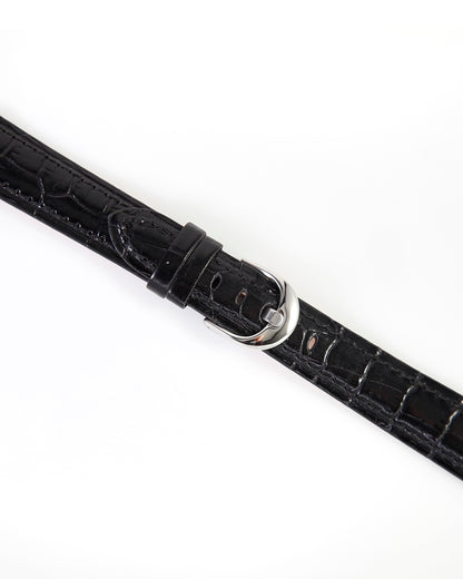 Ecclissi 18mm x 16mm Black Leather Strap original Buckle 75490