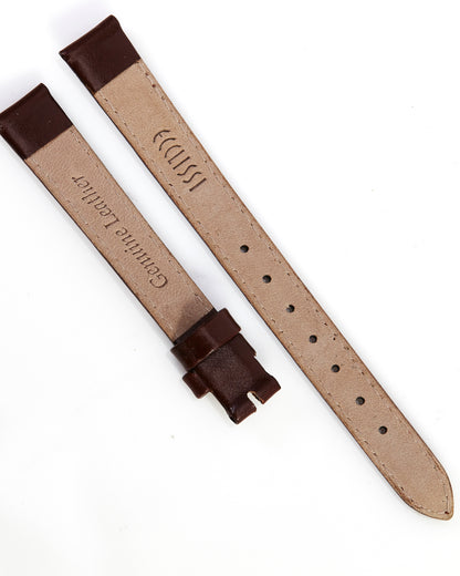 Ecclissi 12mm x 10mm Chocolate Brown Leather Ladies Strap 2070 21170