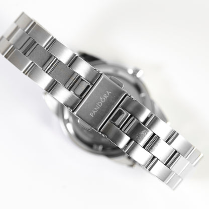 Pandora Swiss Made Women’s Stainless Steel Watch Sapphire Crystal Silver Dial