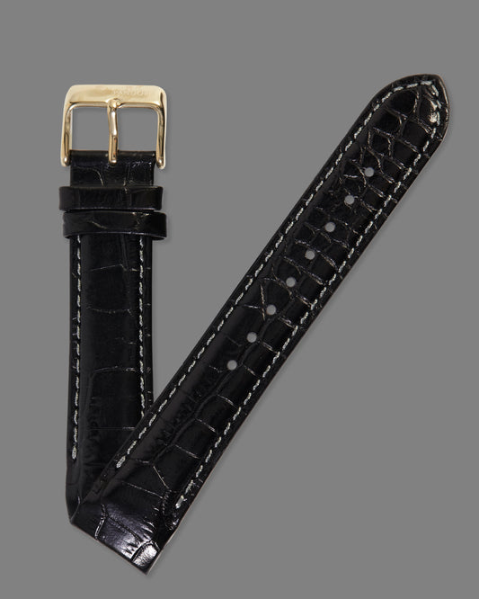 Pandora Imagine Grand C SW1007 Alligator Grain Black Strap with Buckle 20mm x 18mm