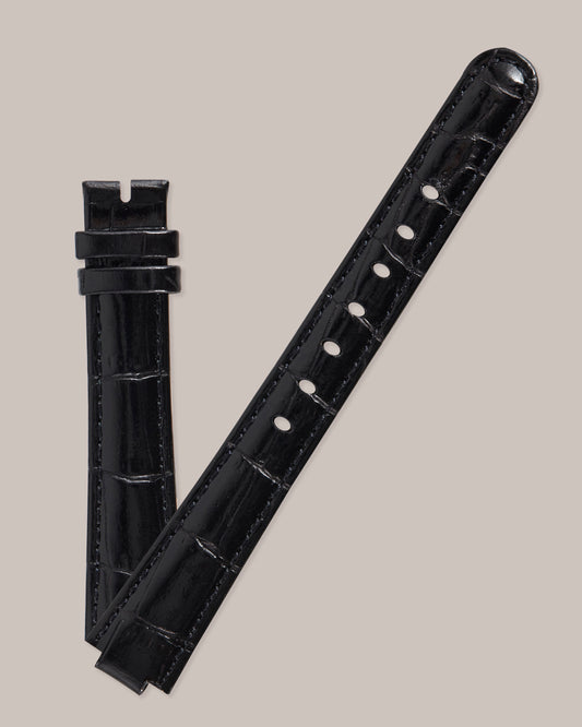 Ecclissi 15mm x 12mm notched to 8mm Black Alligator Grain Ladies Strap  80265