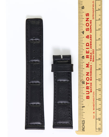 Ecclissi 75385 Black Leather Strap 20mm x 18mm