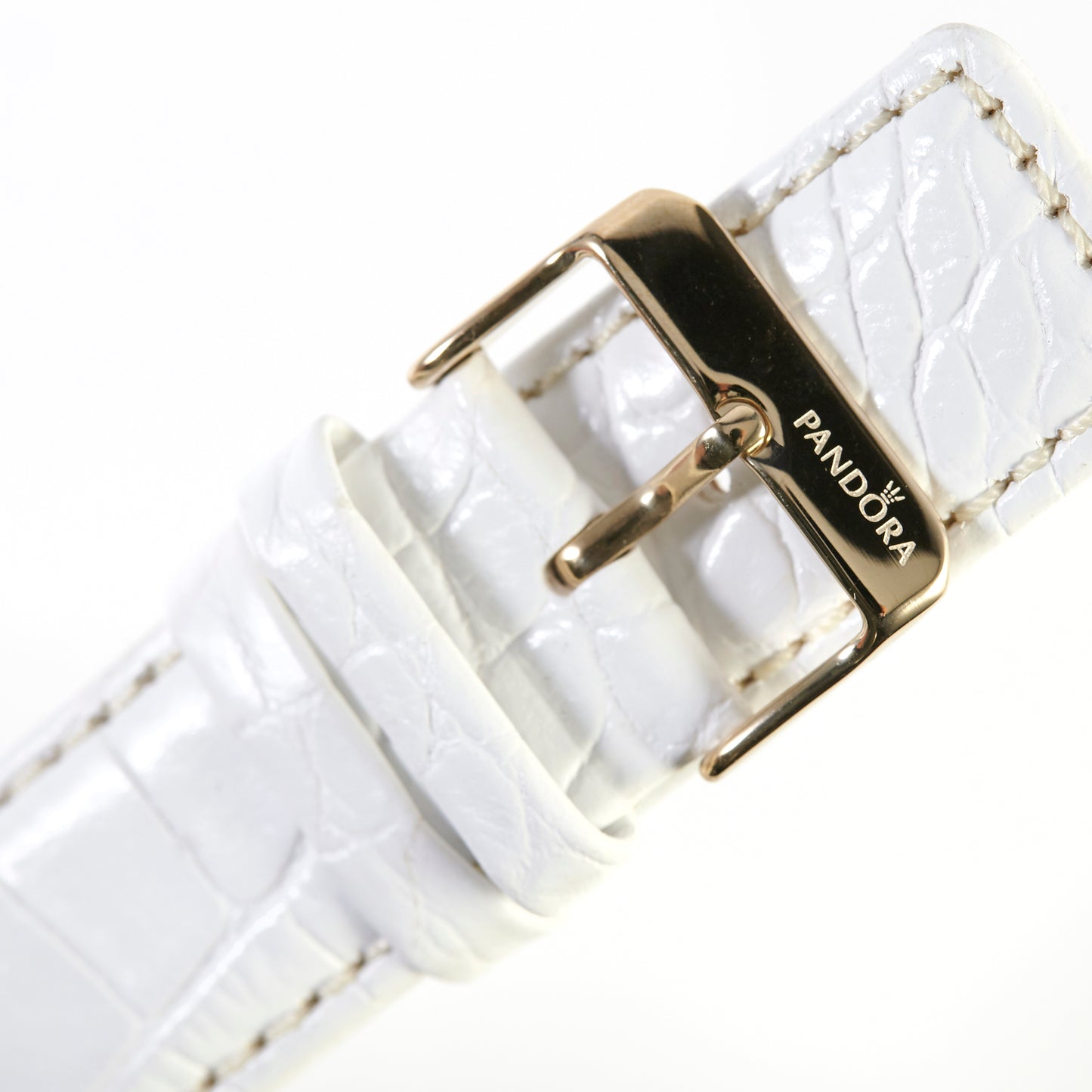 Pandora SW1174 White Leather Strap with Buckle 22mm x 22mm Notched to 14mm