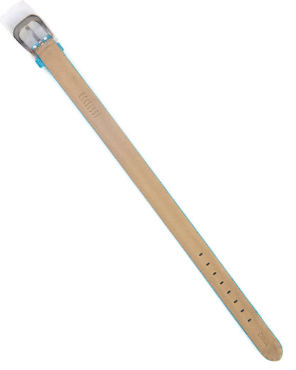 Ecclissi 12mm Light Blue Polka Dot Ribbon Leather Ladies One-Piece Strap 23180 23183