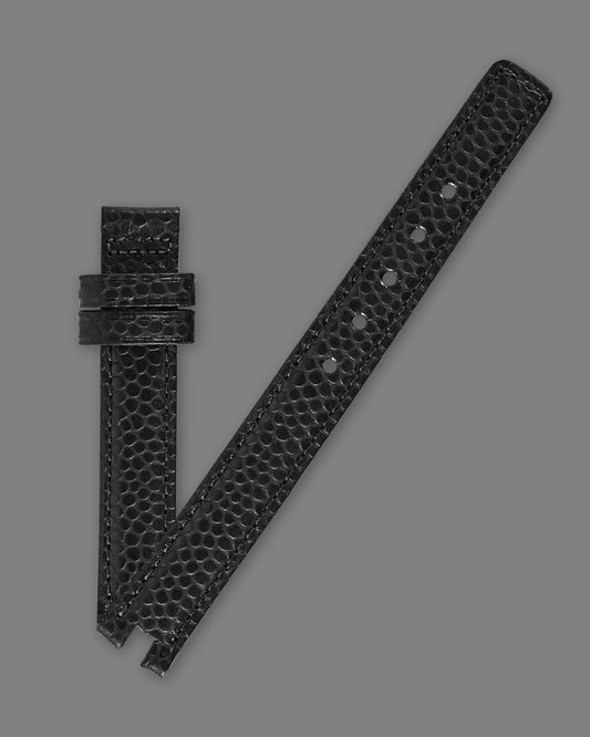 Ecclissi 2040 Black Calfskin Strap 12mm x 12mm with notch