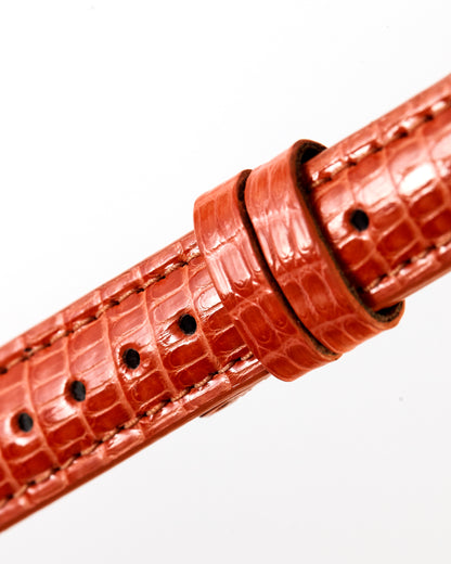 Ecclissi 12mm x 12mm Orange Lizard Strap with notch 2040
