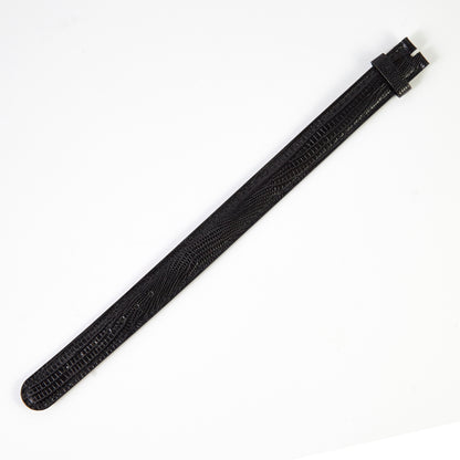 Ecclissi 14mm Black Lizard Grain Leather One-Piece Strap 15330 22560