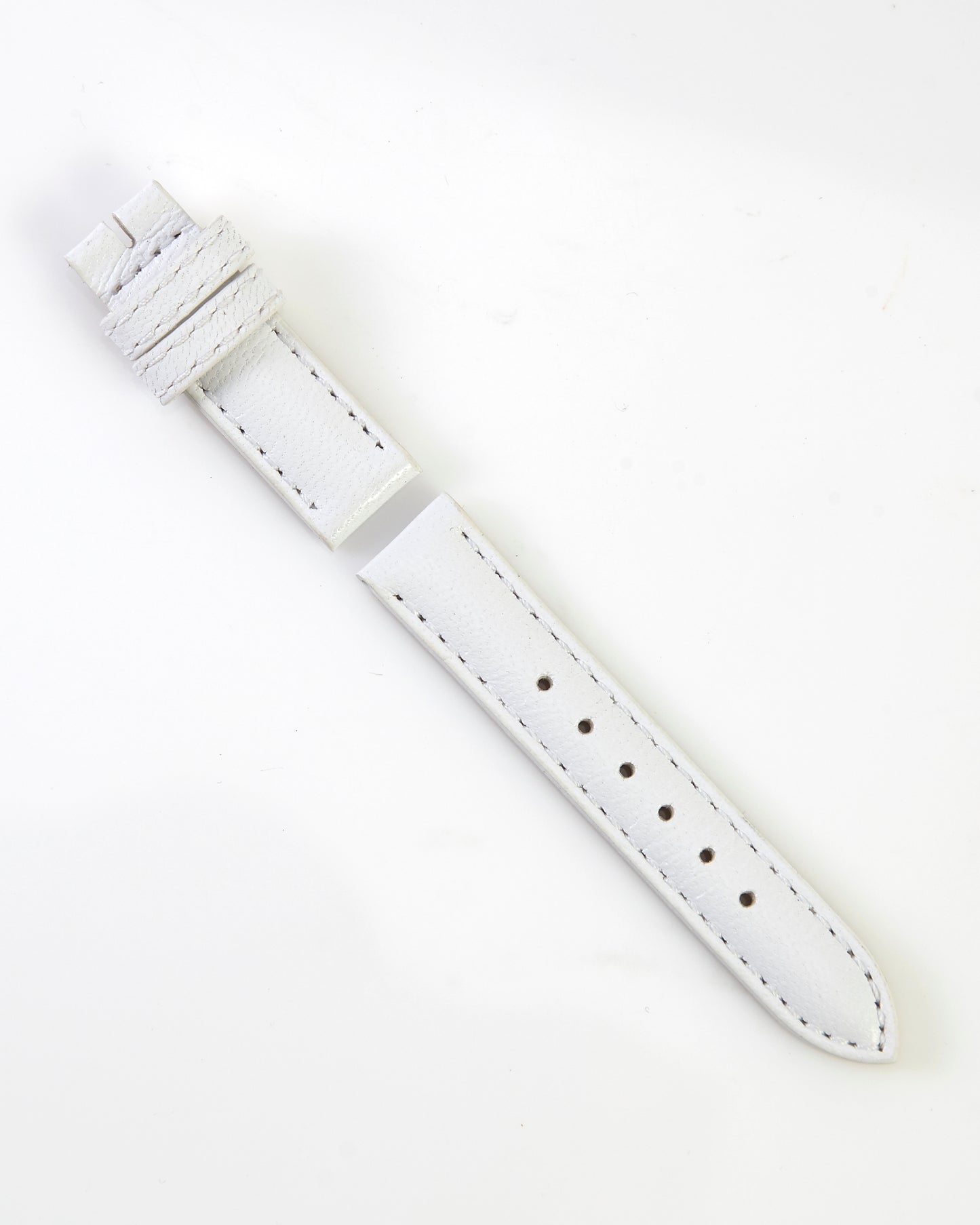 Ecclissi 12mm x 12mm White Leather Ladies Strap 23110 23115 23120