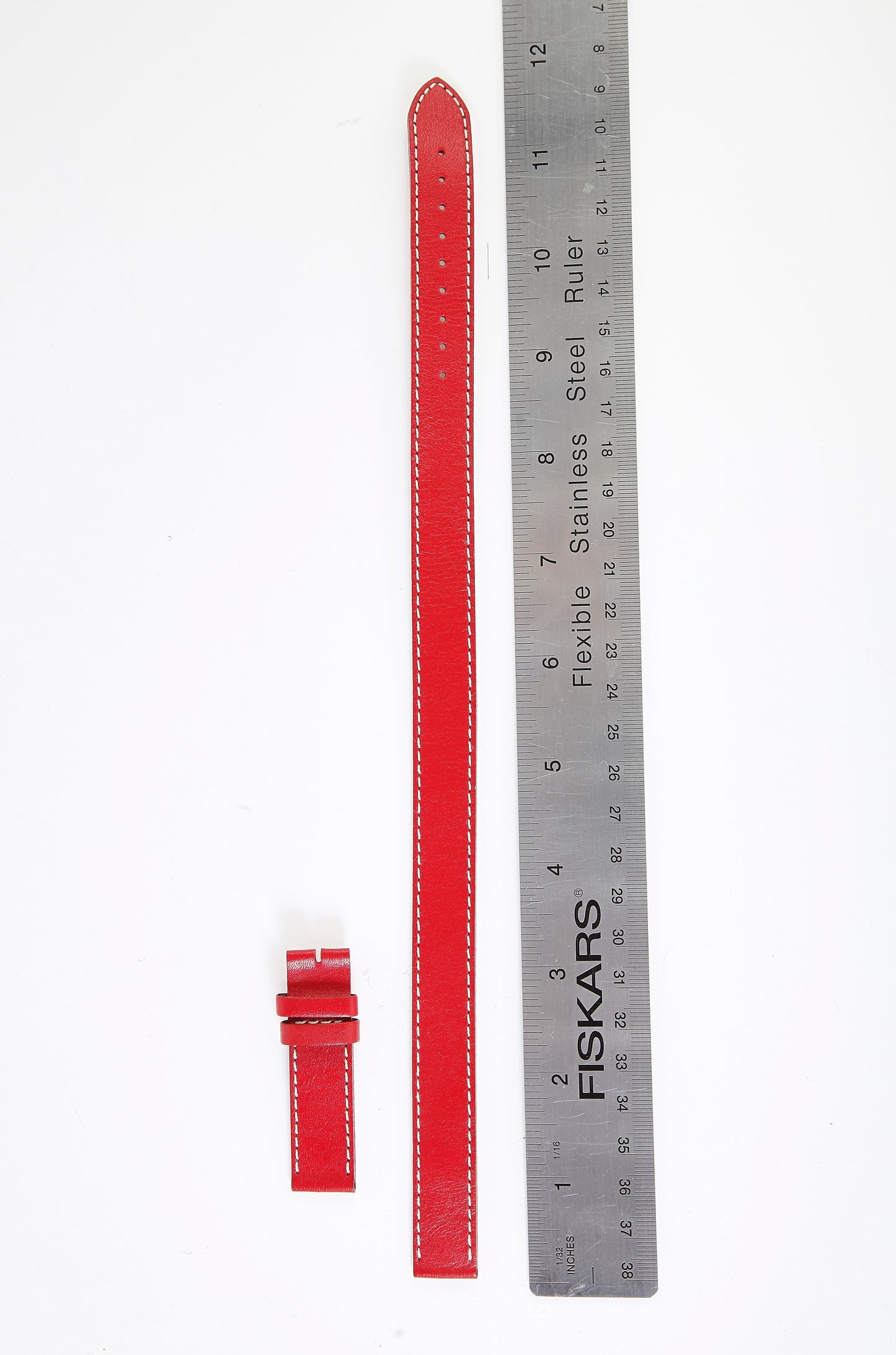 Ecclissi 16mm x 16mm Red Leather Ladies Double-Wrap Strap 22190 80115