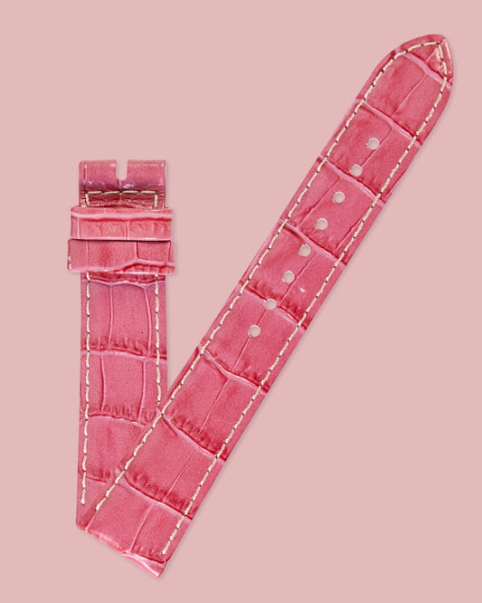 Ecclissi 22875 Pink Alligator Grain Leather Strap 18mm x 16mm