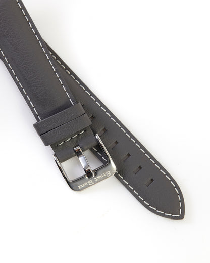 Ernst Benz 20mm x 18mm Gray Band w/ White Stitch and Original Buckle