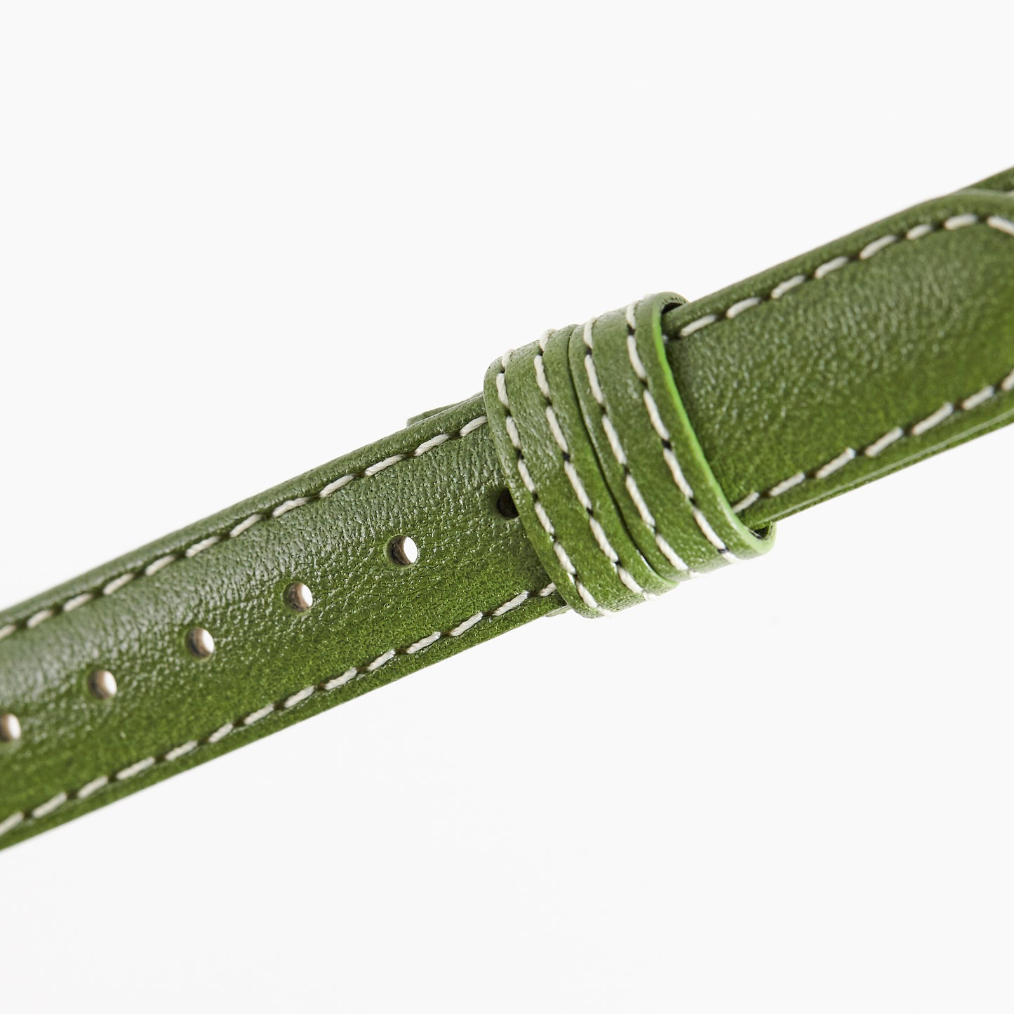 Ecclissi 12mm x 12mm Green Leather Ladies Strap 23680