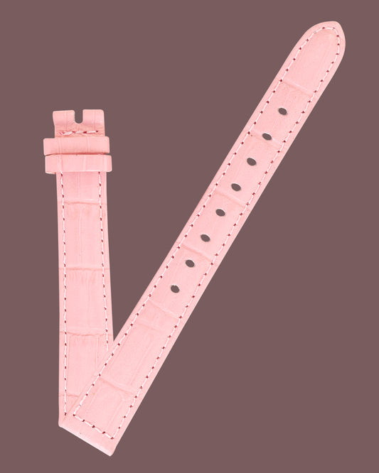 Ecclissi 14mm x 12mm Pink Alligator Grain Leather Strap 22825