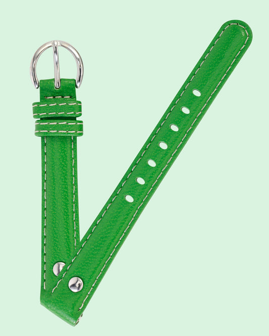 Ecclissi 14mm x 12mm Green Leather Strap original Buckle 23380