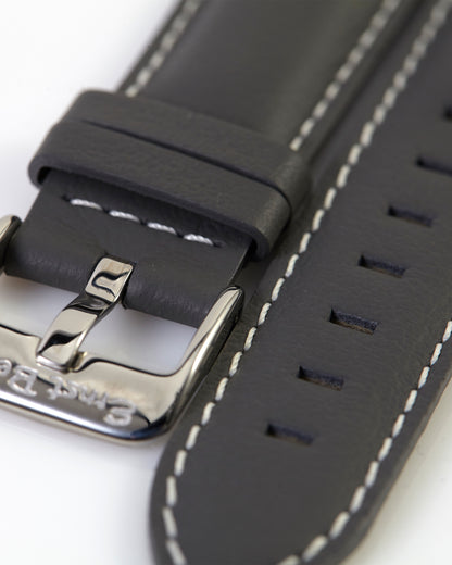 Ernst Benz 20mm x 18mm Gray Band w/ White Stitch and Original Buckle